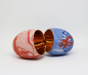 Czarki ORB  dla dwojga niebiesko czerwone